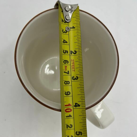 Vintage Classic Starbucks Coffee Tea Large Mug Cup 2006 Cream Abbey Brown Trim - Picture 6 of 7